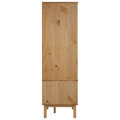 Wardrobe "OTTA" 76,5x53x172 cm Solid Wood Pine Black