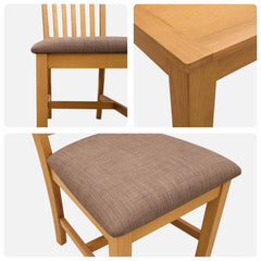 Dining Solid Oak Wood Grey Table chair