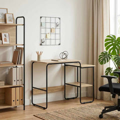 Desk with Storage 100 x 50 x 75 cm Sonoma oak