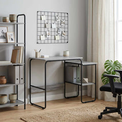 Desk with Storage 100 x 50 x 75 cm Grey sonoma