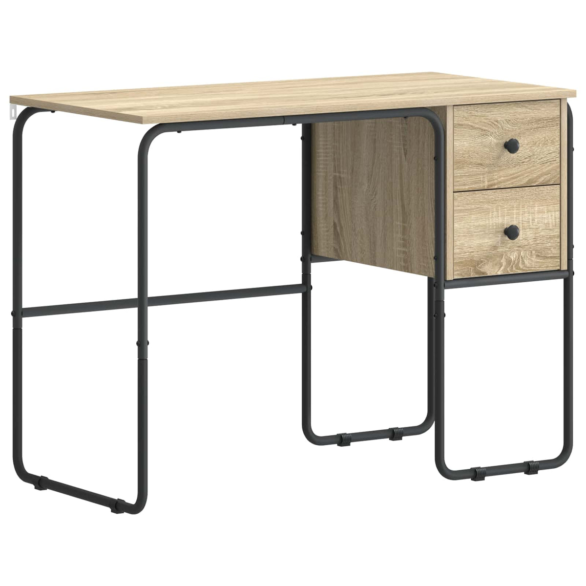 Desk with Storage 100 x 50 x 75 cm Sonoma oak