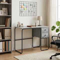 Desk with Storage 100 x 50 x 75 cm Grey sonoma