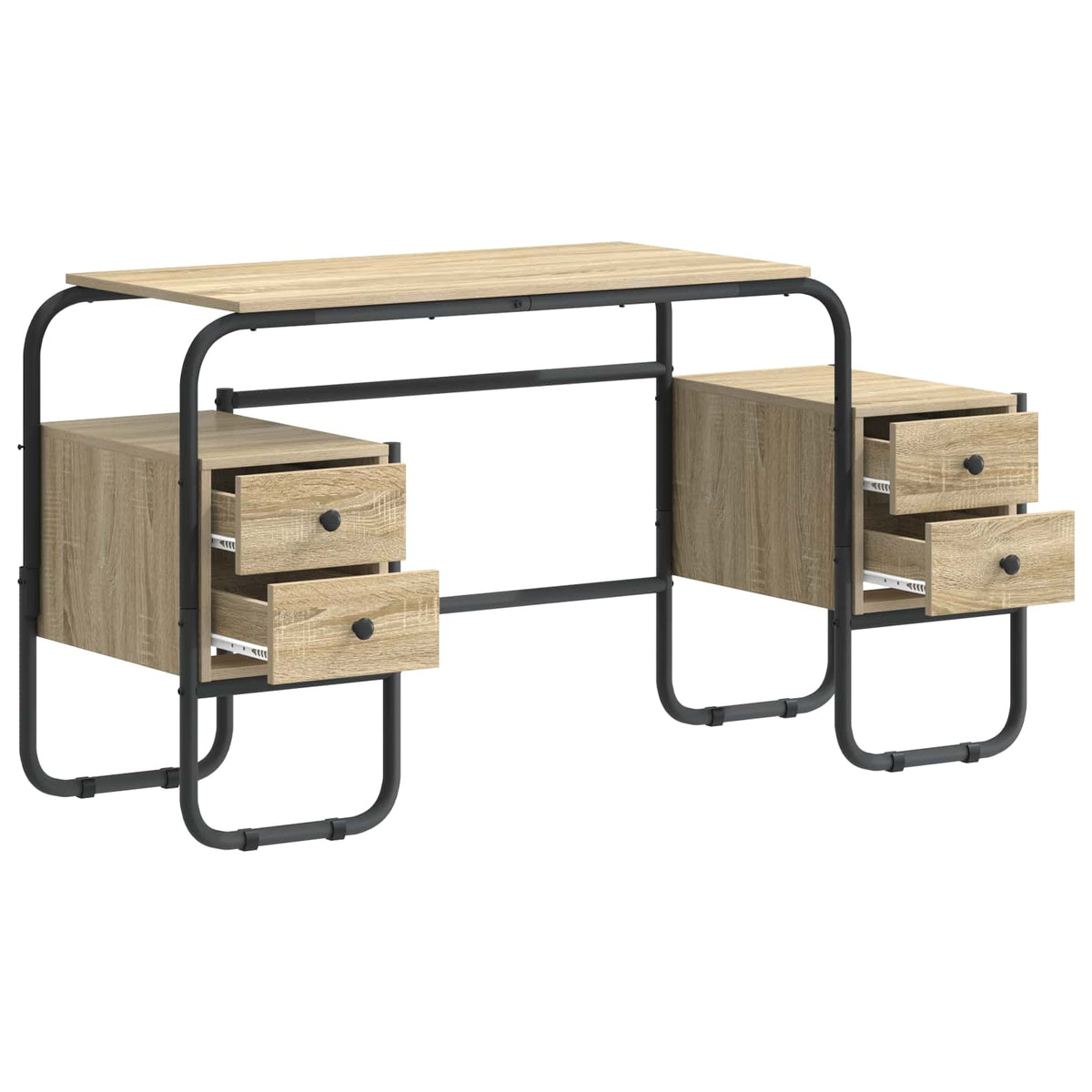Desk with Storage 145 x 50 x 75 cm Sonoma oak