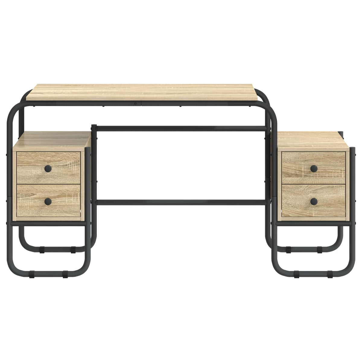 Desk with Storage 145 x 50 x 75 cm Sonoma oak