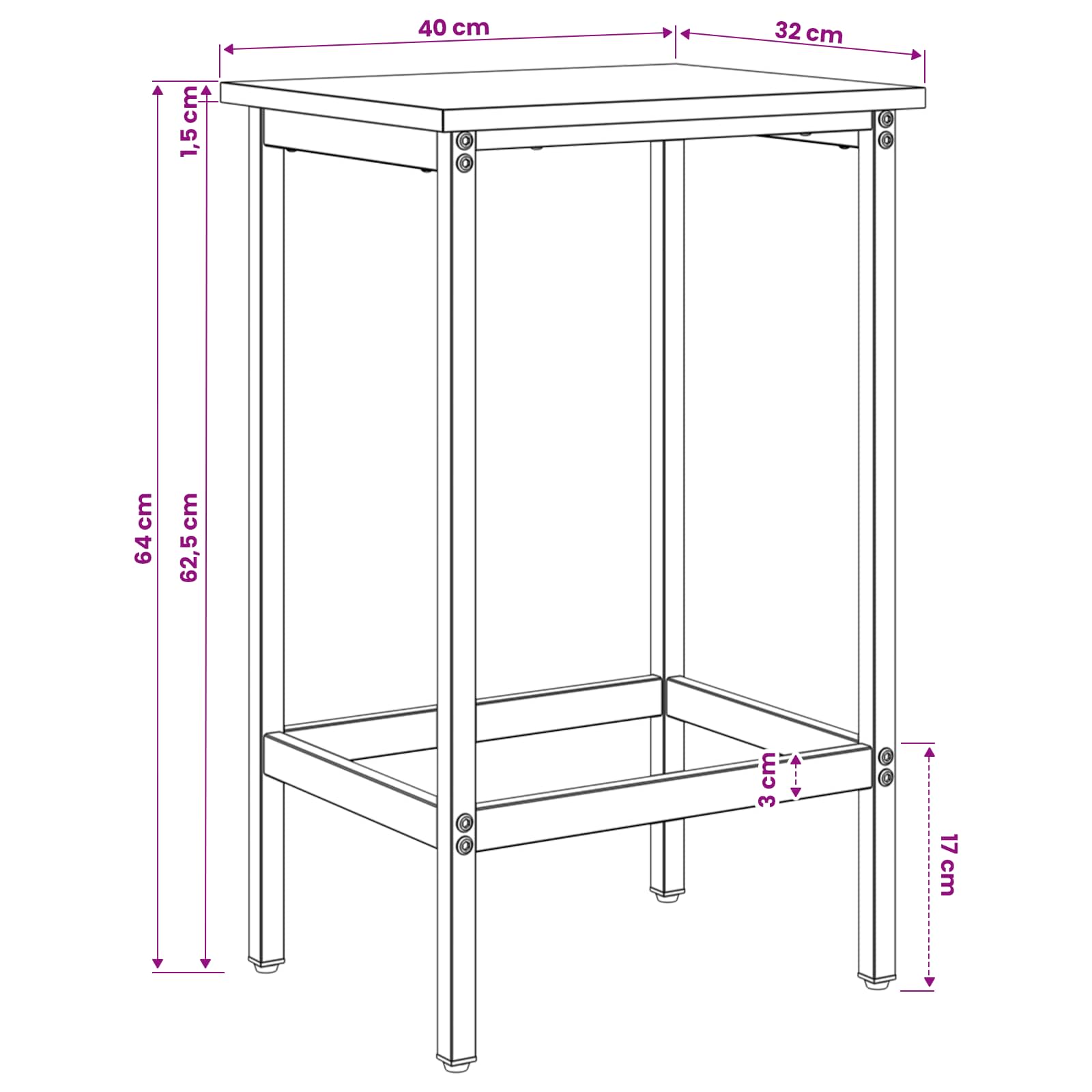 vidaXL Bar Stool Smoked Oak 40 x 32 x 64 cm Engineered Wood 6