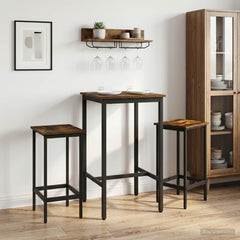 Bar Stool Engineered Wood 2 pcs Smoked oak 40 x 32 x 64 cm