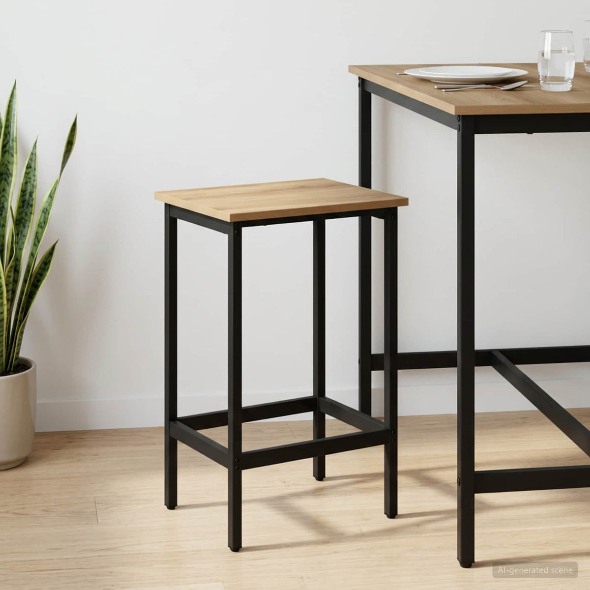 vidaXL Bar Stool Artisan Oak 40 x 32 x 64 cm Engineered Wood 1