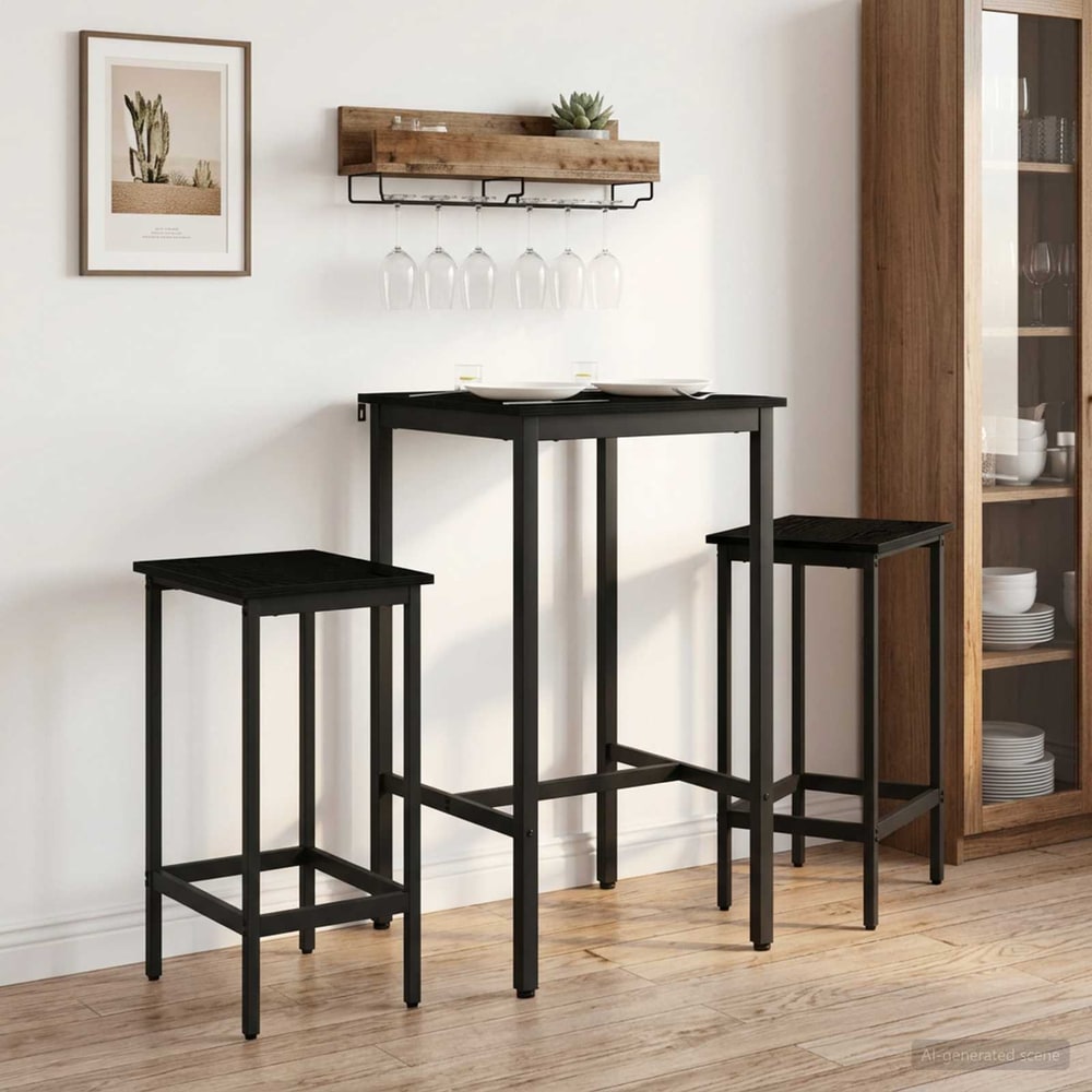 Bar Table Engineered Wood Black oak 52 x 52 x 110 cm