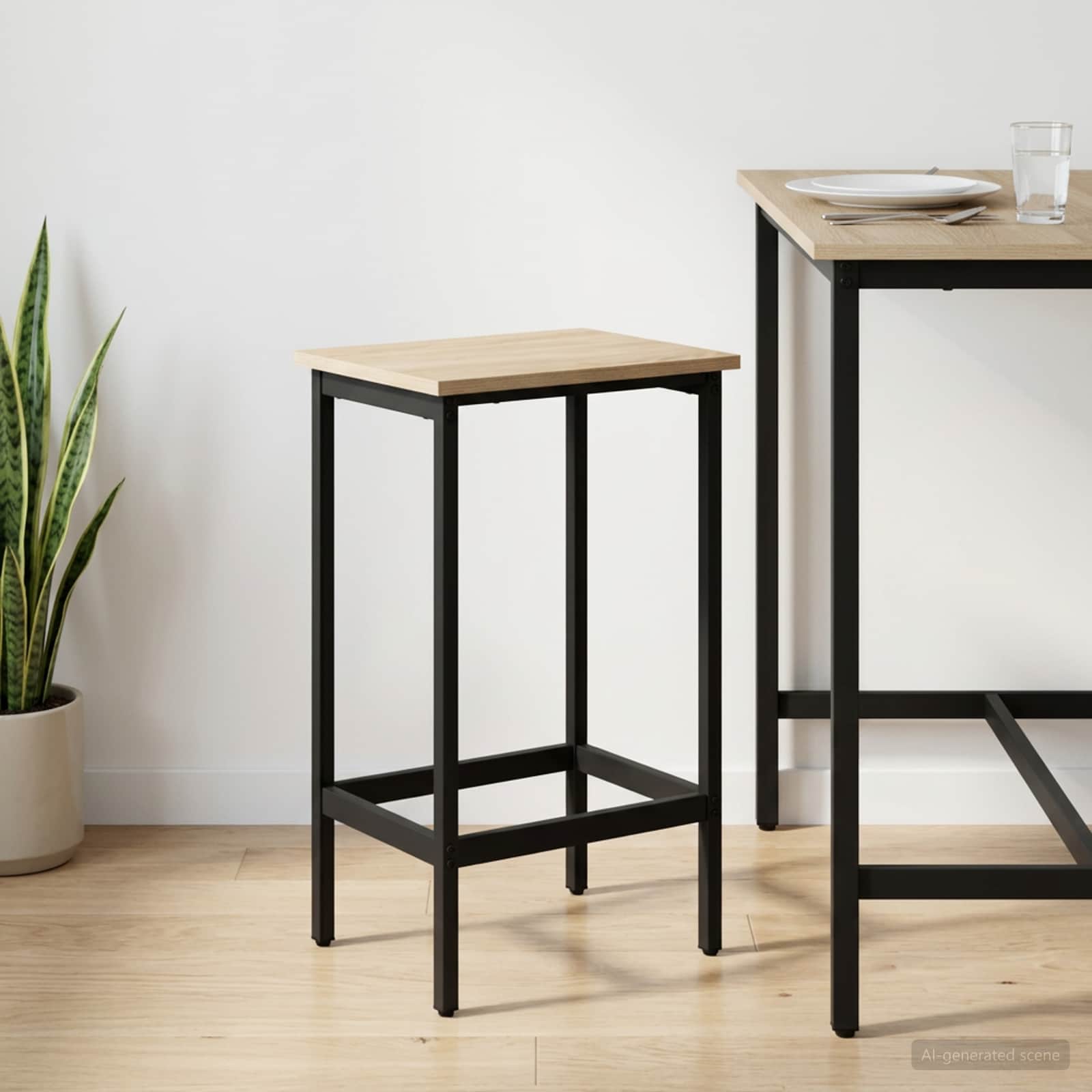 vidaXL Bar Stool Sonoma Oak 40 x 32 x 74 cm Engineered Wood 1