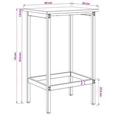 vidaXL Bar Stool Old Wood 40 x 32 x 74 cm Engineered Wood 6
