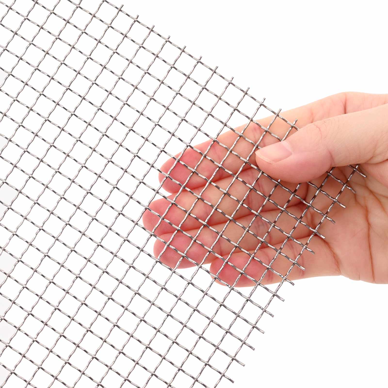 vidaXL Mesh Screen 60 x 500 cm 3 Mesh Stainless Steel 201 Silver 4