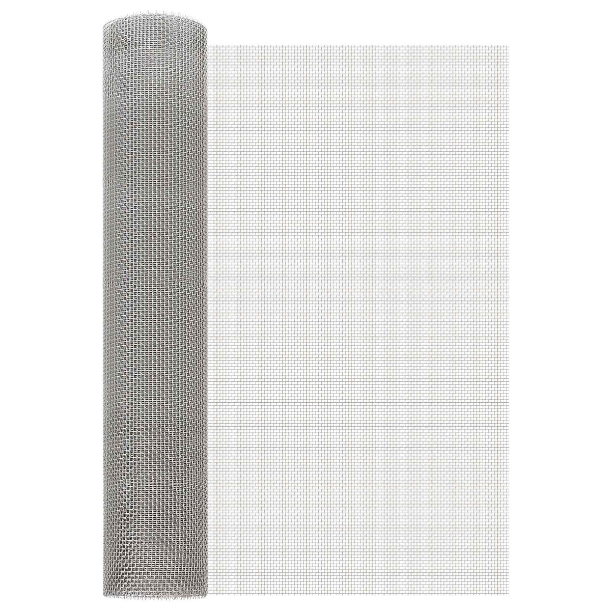 vidaXL Mesh Screen 60 x 1000 cm Stainless Steel 201 Silver