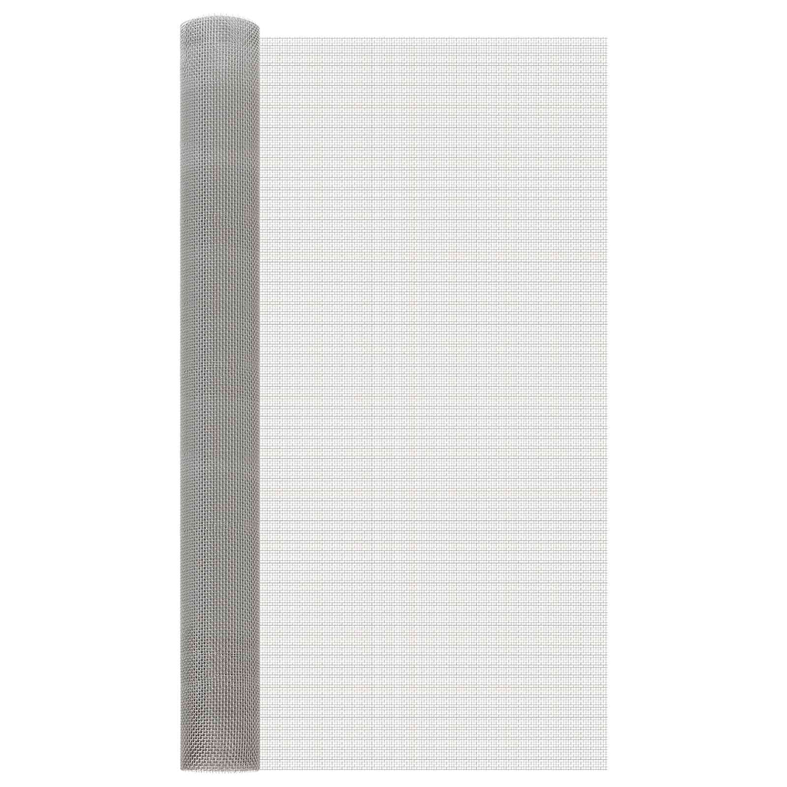 vidaXL Mesh Screen 100 x 500 cm 6 Mesh Stainless Steel 201 Silver 1