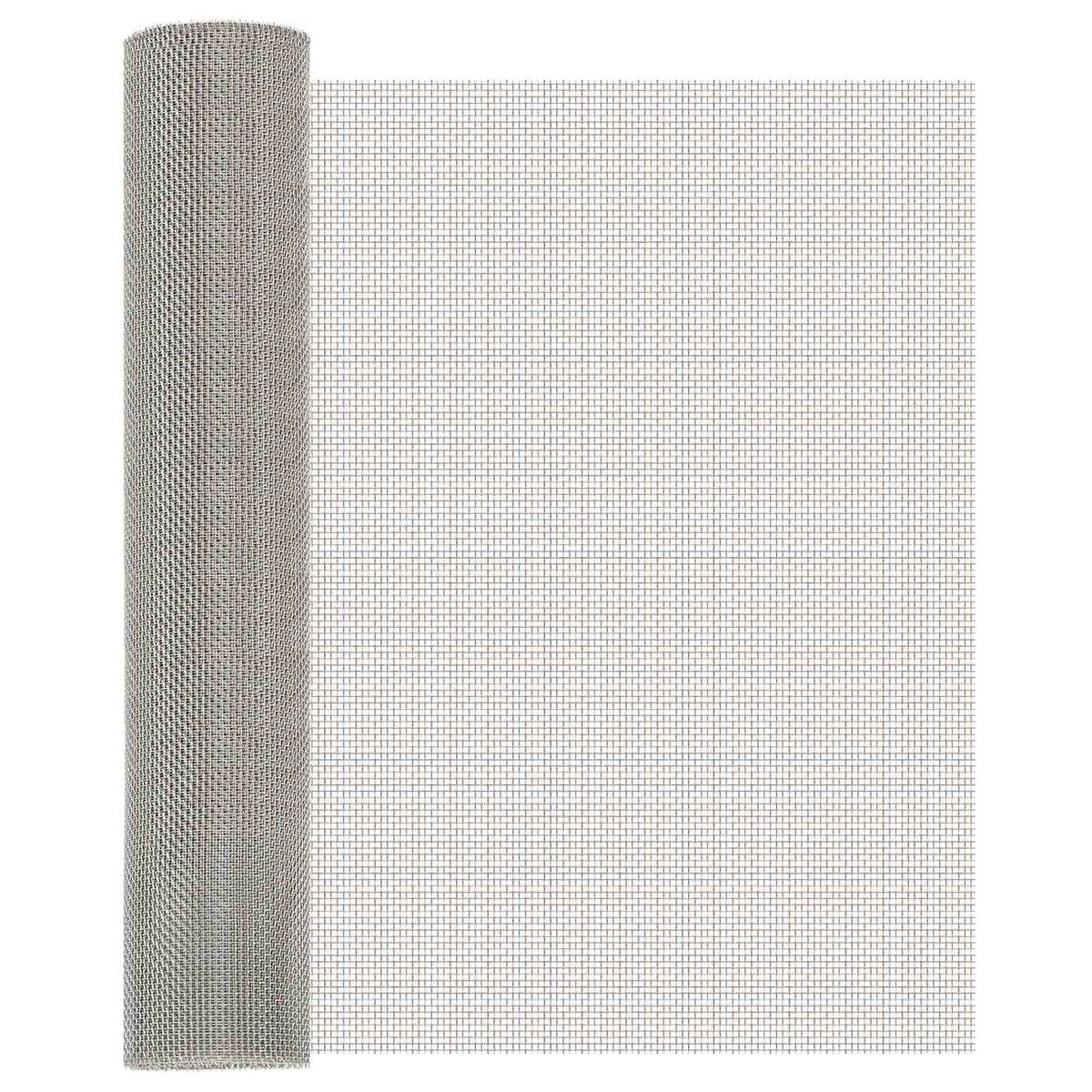 vidaXL Mesh Screen 60 x 1000 cm Stainless Steel 201 Silver