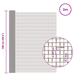 vidaXL Mesh Screen 100 x 200 cm 8 Mesh Stainless Steel 201 Silver 6
