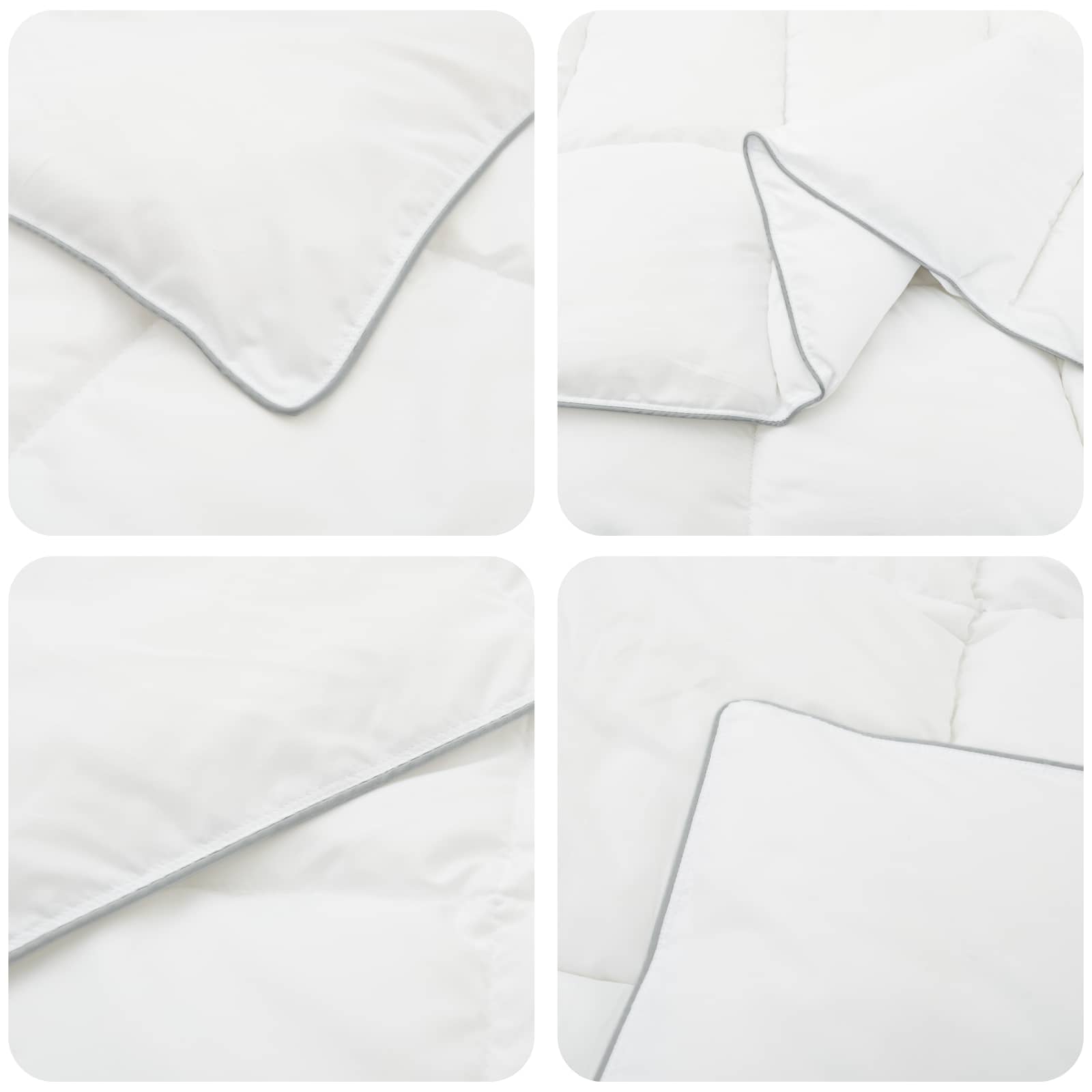 vidaXL Duvet White 200 x 200 cm Bamboo Fiber 5