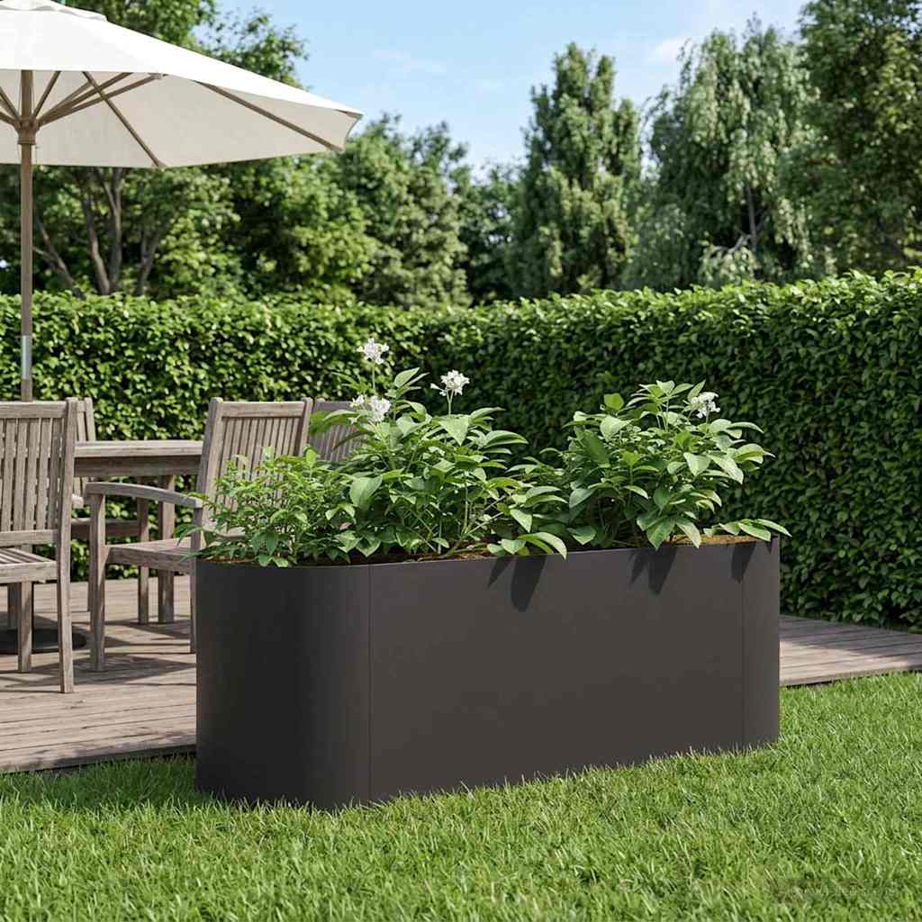 vidaXL Raised Garden Bed Black 120 x 40 x 40 cm Steel 1