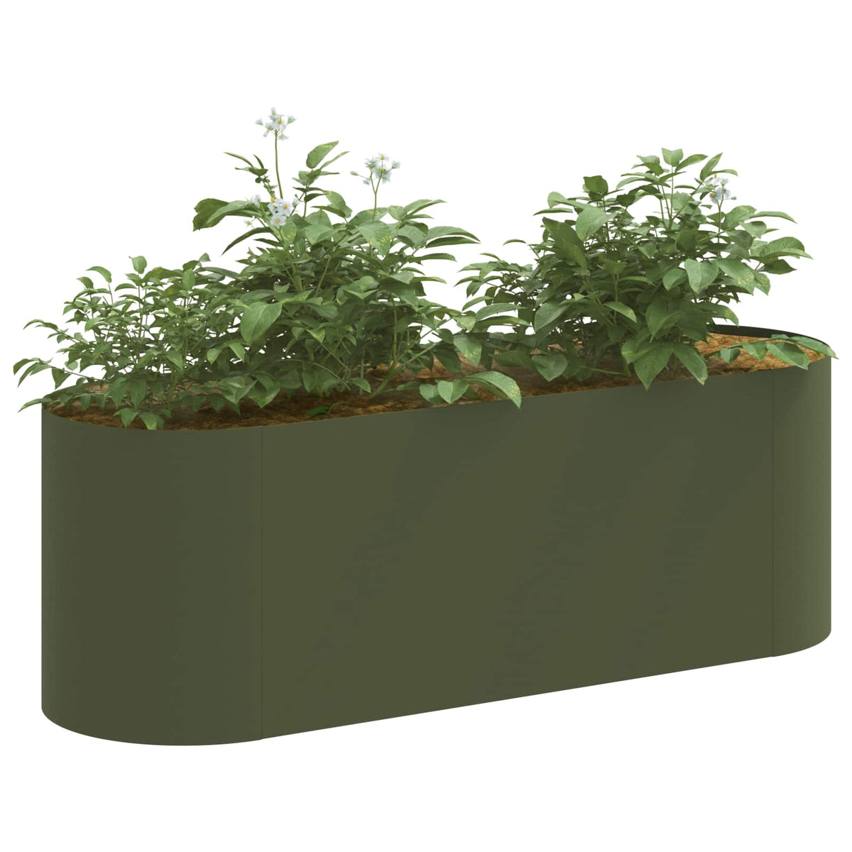 Raised Garden Bed 120 x 40x 40 cm Length 120 cm Olive green