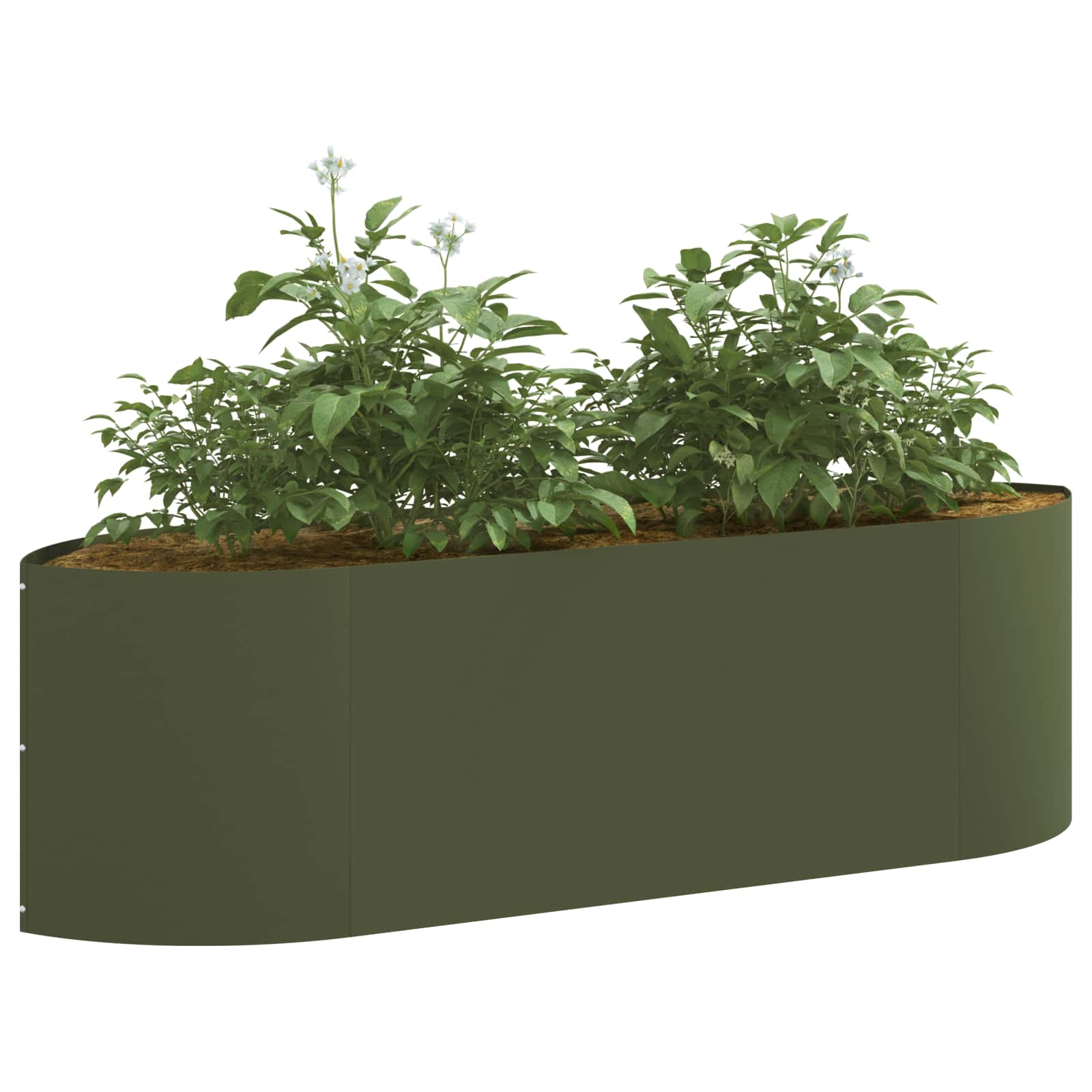 vidaXL Raised Garden Bed Olive Green 140 x 40x 40 cm Steel 3