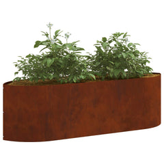 vidaXL Raised Garden Bed Weathering Steel 140 x 40x 40 cm Steel 3