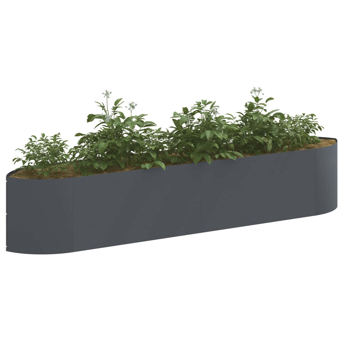 Raised Garden Bed 220 x 40x 40 cm Steel Anthracite