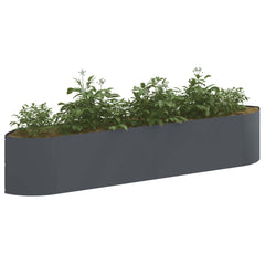 Raised Garden Bed 220 x 40x 40 cm Steel Anthracite