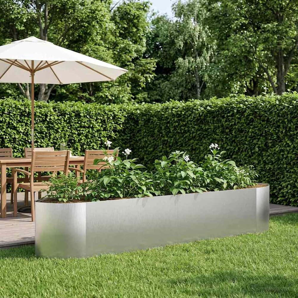 Raised Garden Bed 220 x 40x 40 cm Steel Stainless steel