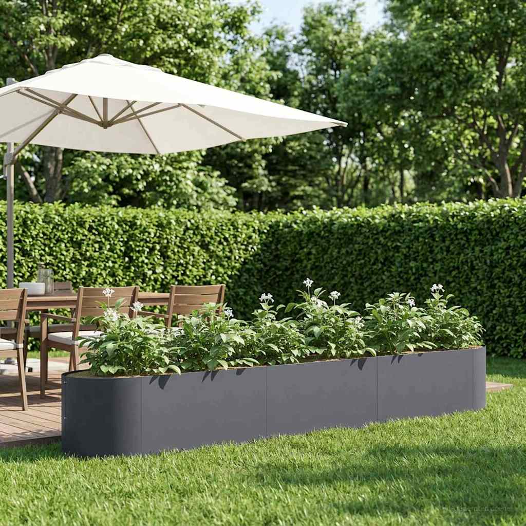 Raised Garden Bed 300 x 40x 40 cm Steel Anthracite