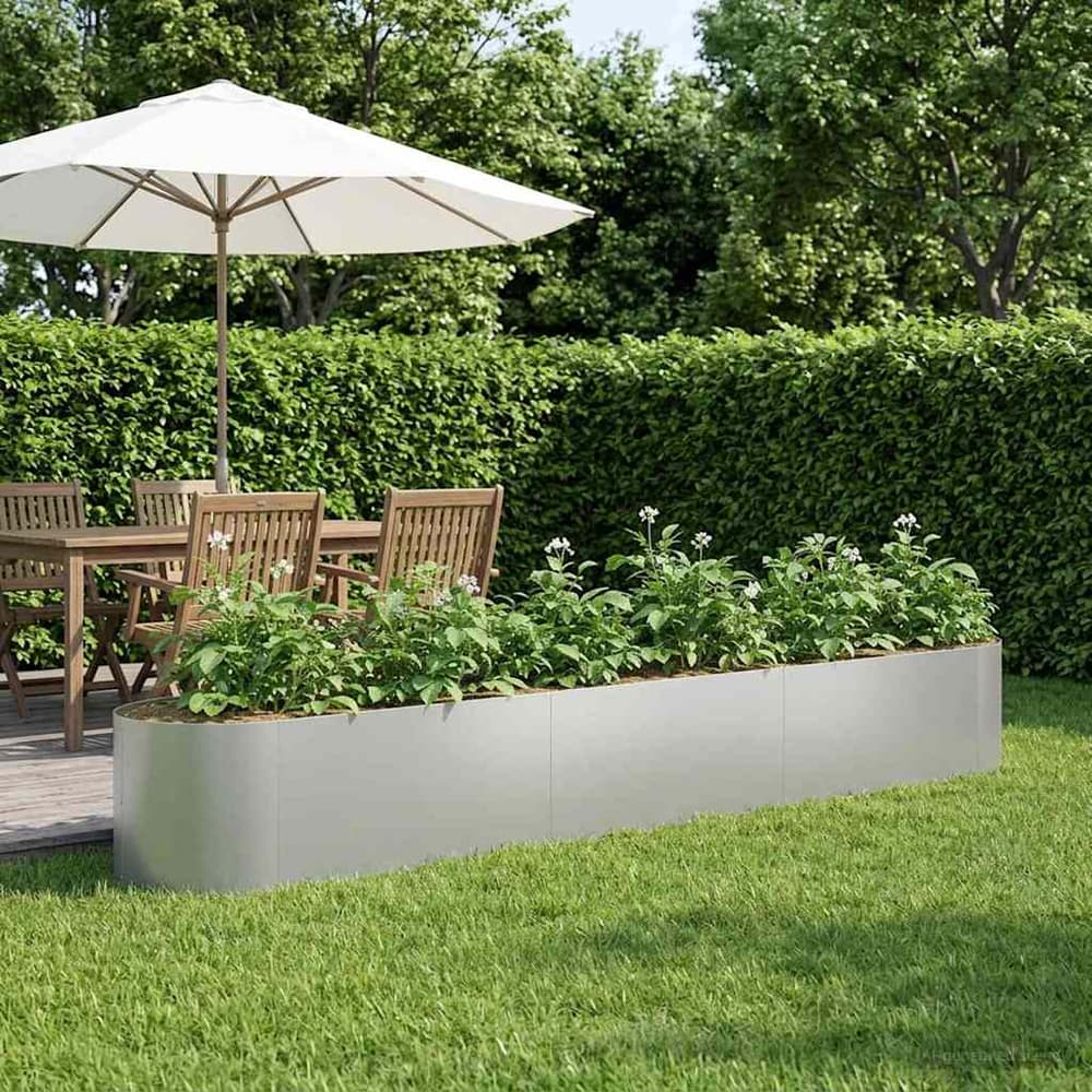 Raised Garden Bed 300 x 40x 40 cm Steel Galvanised steel
