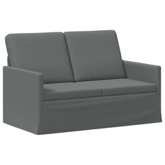 2 Seater Sofa 130 x 81 x 82 cm Fabric 120 cm Dark grey
