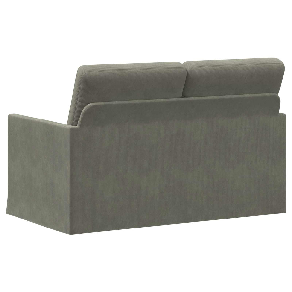 2 Seater Sofa 130 x 81 x 82 cm Corduroy Fabric 120 cm Light grey