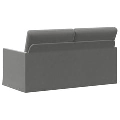 2 Seater Sofa 150 x 81 x 82 cm Velvet 140 cm Dark grey