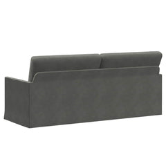 3 Seater Sofa 190 x 81 x 82 cm Corduroy Fabric 180 cm Dark grey
