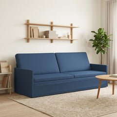 3 Seater Sofa 220 x 81 x 82 cm Fabric 210 cm Blue