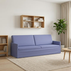 3 Seater Sofa 220 x 81 x 82 cm Fabric 210 cm Jeans blue