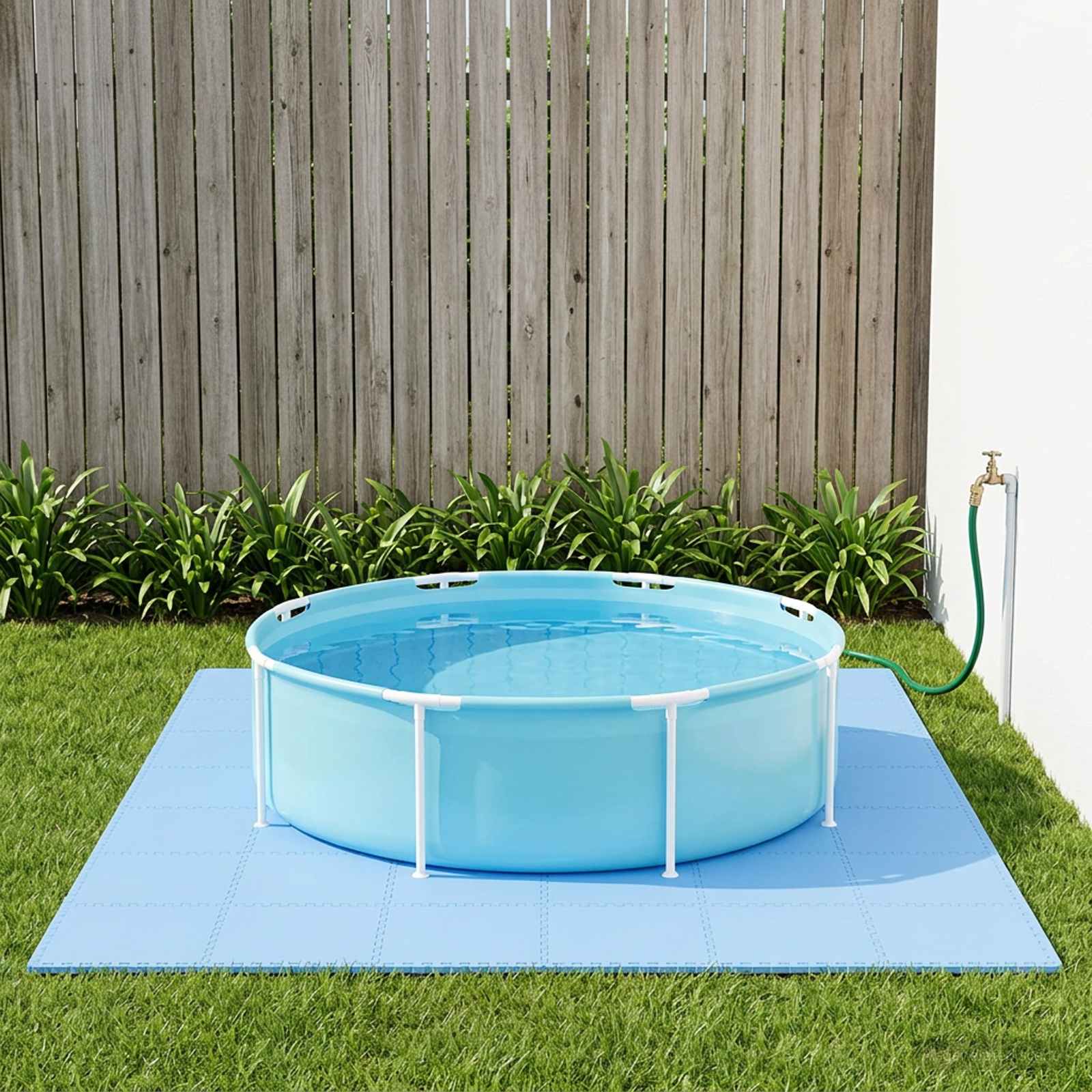 vidaXL Pool Ground Mat 40 pcs Blue 14.4 m² EVA Foam 1