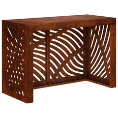 Air Conditioner Cover 90 x 40 x 60 cm Steel Leave Wave Pattern Weathering steel