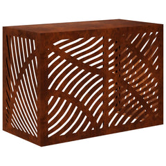 Air Conditioner Cover 100 x 50 x 70 cm Steel Leave Wave Pattern Weathering steel