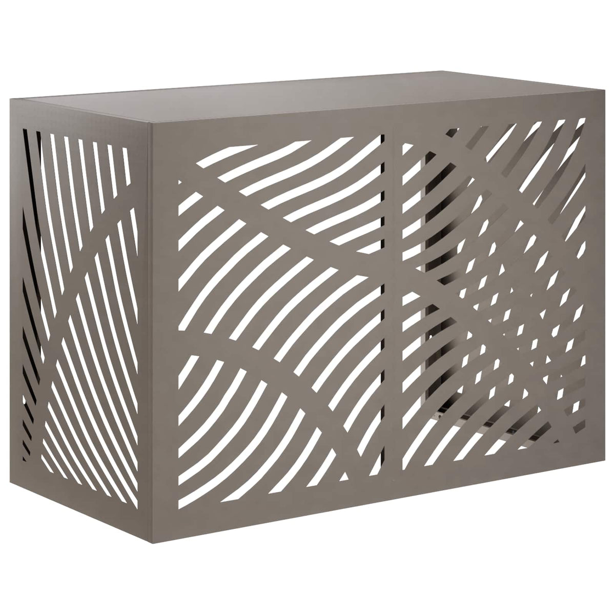 Air Conditioner Cover 100 x 50 x 70 cm Steel Leave Wave Pattern Weathering steel