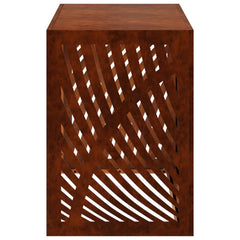 Air Conditioner Cover 100 x 50 x 70 cm Steel Leave Wave Pattern Weathering steel