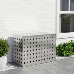 Air Conditioner Cover 90 x 40 x 60 cm Steel Round Circle Pattern Galvanised steel