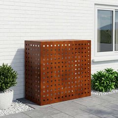 Air Conditioner Cover 110 x 50 x 105 cm Steel Round Circle Pattern Weathering steel
