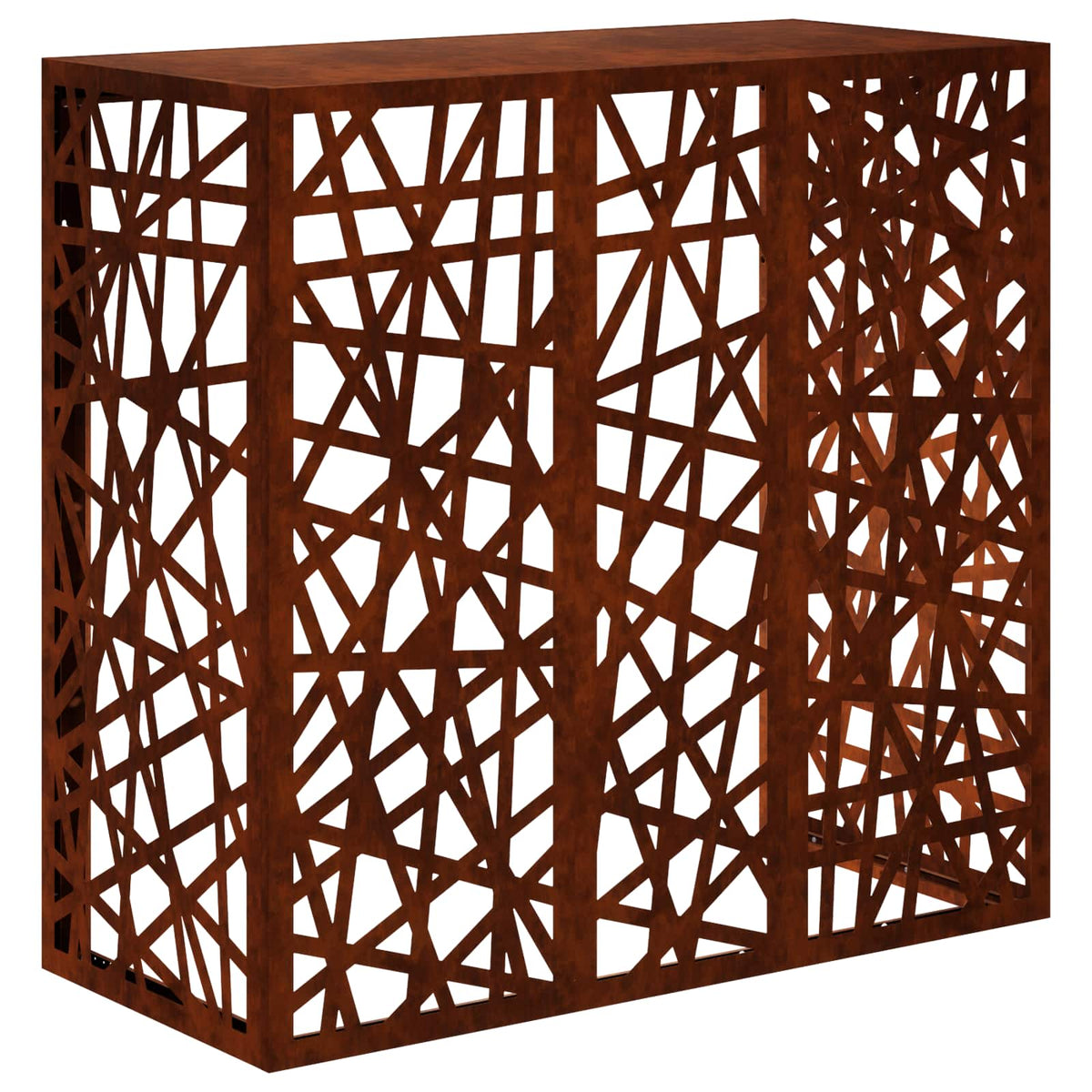 Air Conditioner Cover 110 x 50 x 105 cm Steel Geometric mesh Pattern Weathering steel