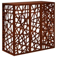 Air Conditioner Cover 110 x 50 x 105 cm Steel Geometric mesh Pattern Weathering steel