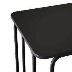 vidaXL Dining Table 100 x 50 x 75 cm Engineered Wood Black Rectangular 6