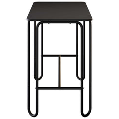 vidaXL Dining Table 100 x 50 x 75 cm Engineered Wood Black Rectangular 4