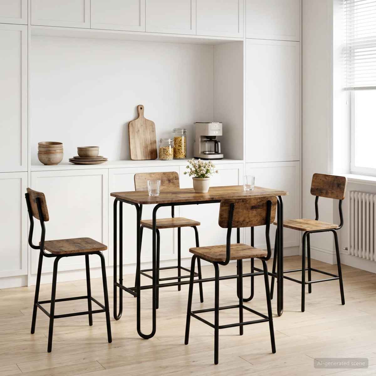 Dining Table Engineered Wood in Old Wood