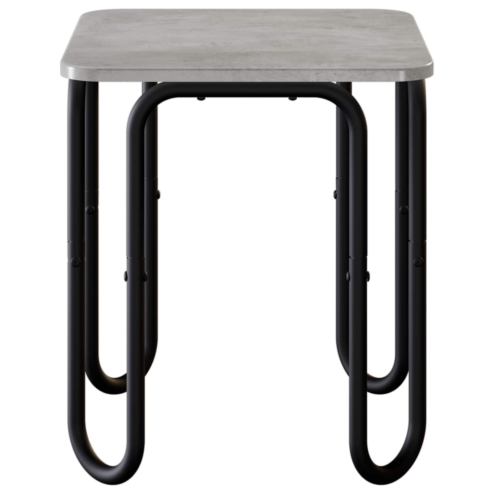 vidaXL Coffee Table Concrete Grey 40 x 40 x 45 cm Engineered Wood 3