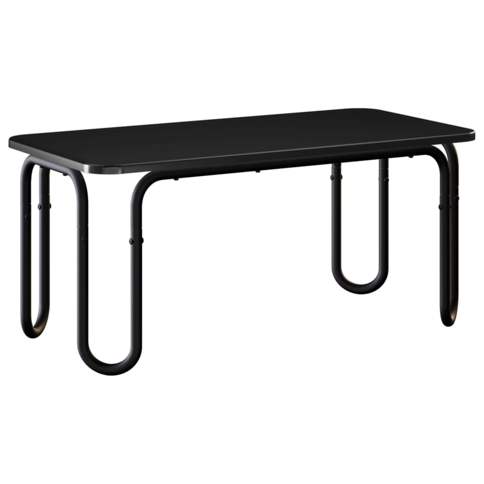 vidaXL Coffee Table Black 79.5 x 40 x 36 cm Engineered Wood 2