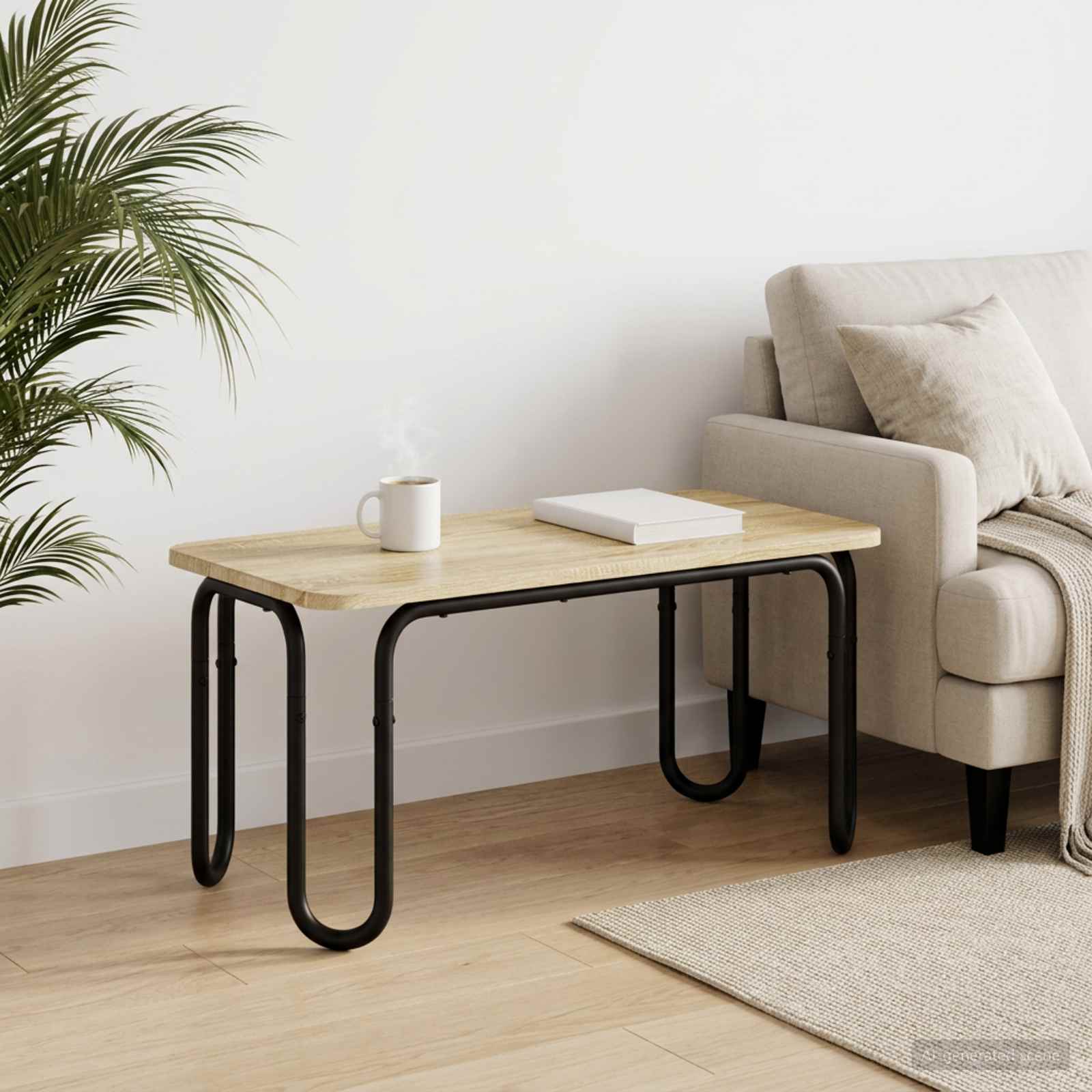 vidaXL Coffee Table Sonoma Oak 79.5 x 40 x 36 cm Engineered Wood 1